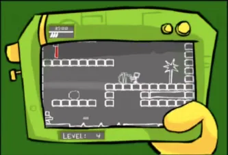 Alien Homind PDA game. A side scrolling platform game.